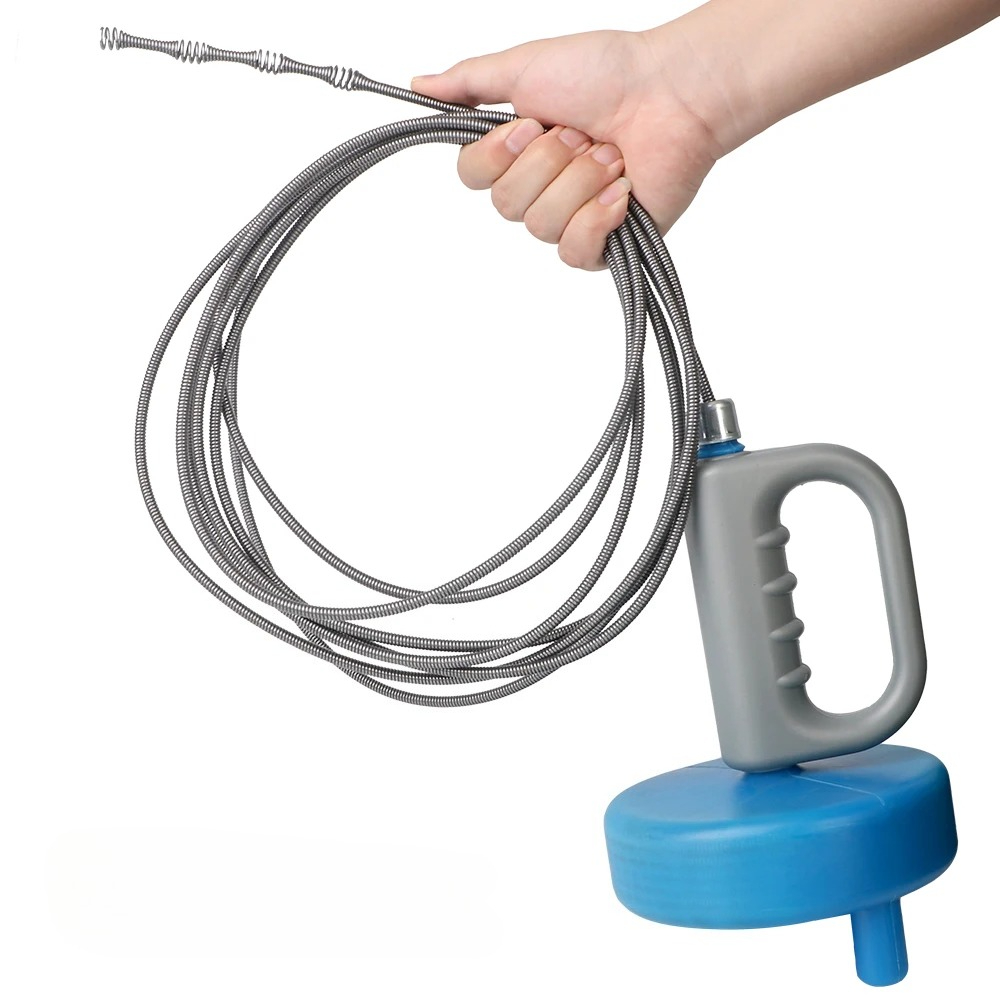 Plunger Toilet - StainlessSteelDrainUnblocker Tool,Extendable 5/7/10M Plunger for ToiletSinkBathroomKitchen