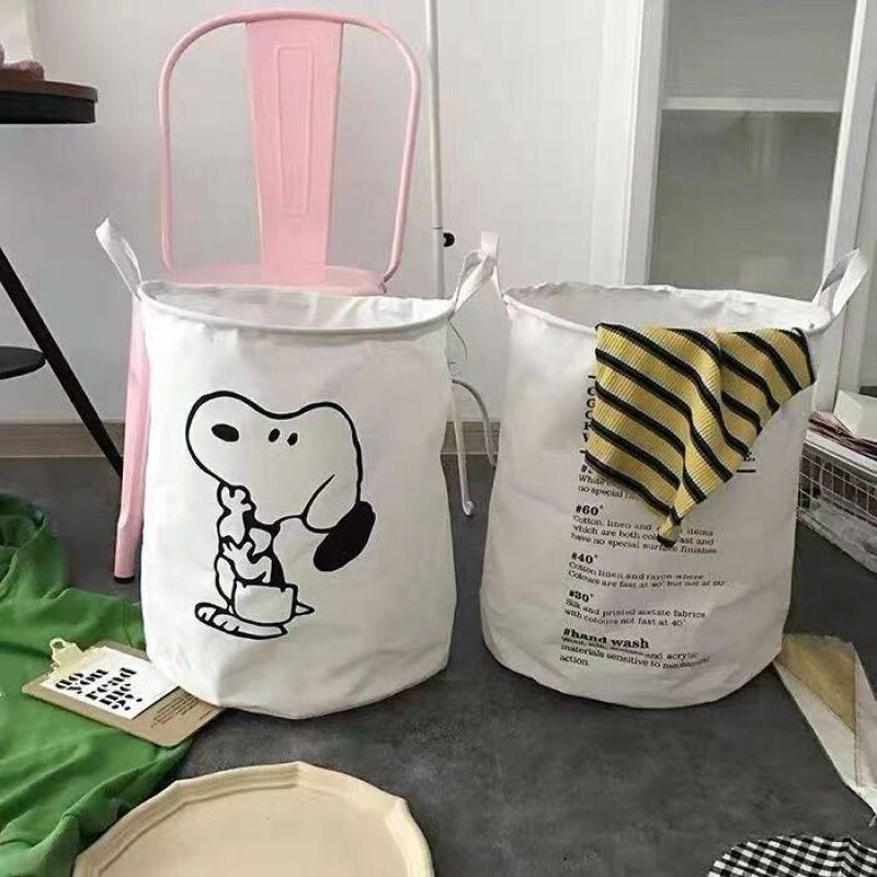 Snoopy Cotton Fabric Laundry H - Home Edit Bathroom Storage ulasan dan harga