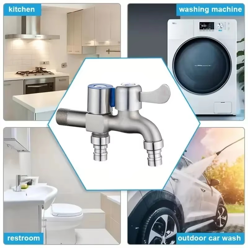 Stainless Steel Faucet Double  - Basin Mixer Tap ulasan dan harga