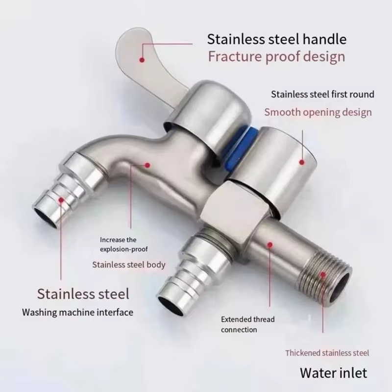Stainless Steel Faucet Double  - Basin Mixer Tap ulasan dan harga
