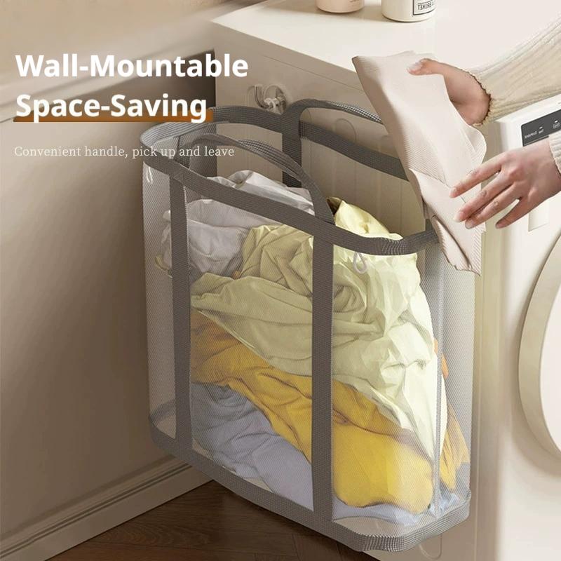 Large Capacity Mesh Dirty Clot - Home Bathroom Organizer ulasan dan harga