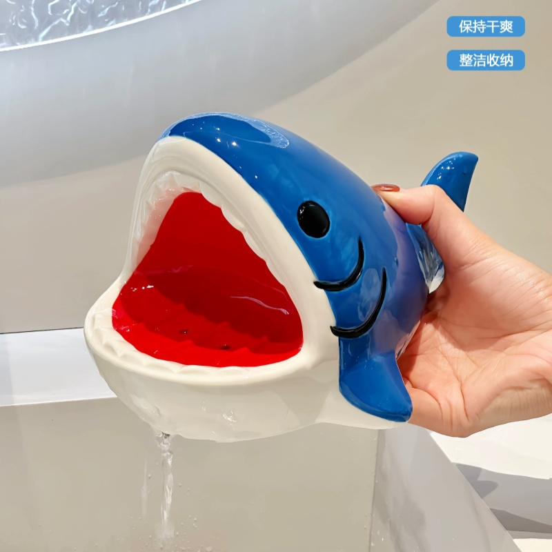 Cute Cartoon Big Mouth Shark S - Home Edit Bathroom Storage ulasan dan harga