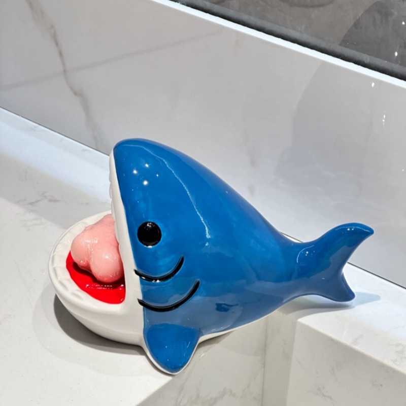 Cute Cartoon Big Mouth Shark S - Home Edit Bathroom Storage ulasan dan harga