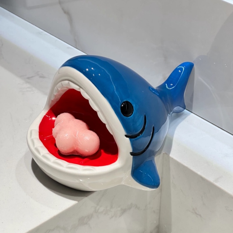 Cute Cartoon Big Mouth Shark S - Home Edit Bathroom Storage ulasan dan harga