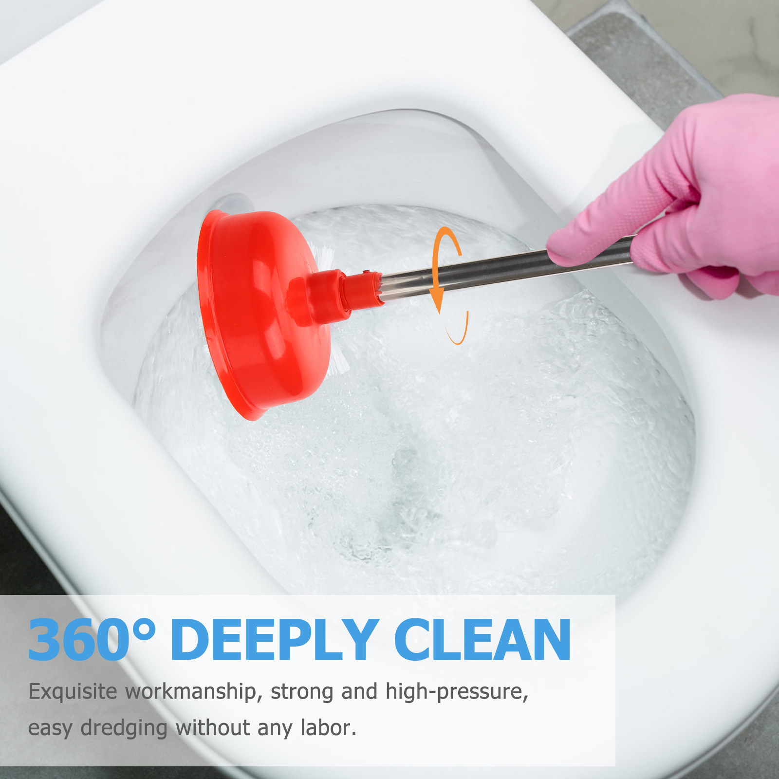 Heavy Duty Long Handle Toilet  - Plunger Toilet ulasan dan harga