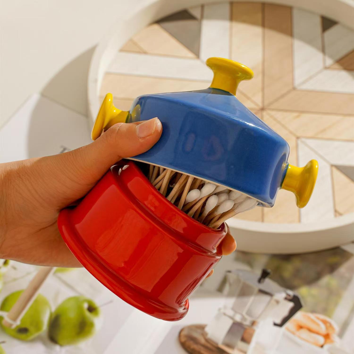 Dopamine Ceramic Toothpick Hol - Home Bathroom Organizer ulasan dan harga