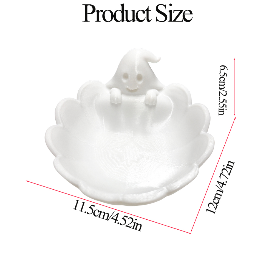 Matte White 3D Cute Ghost-Shap - Home Essentials Bathroom Storage ulasan dan harga